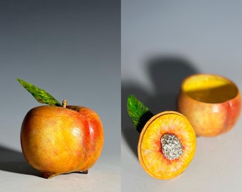 Boîte en bois « Nous sommes juste couleur pêche »