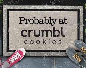 Crumbl Cookie, Crumble Cookies, Housewarming gift, Security, Home Decor, Doormat, Closing Gift, Wedding gift idea, Funny Door