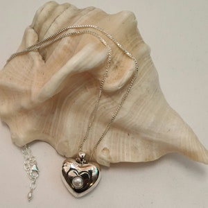 Heart pendant in silver with a Pearl image 4