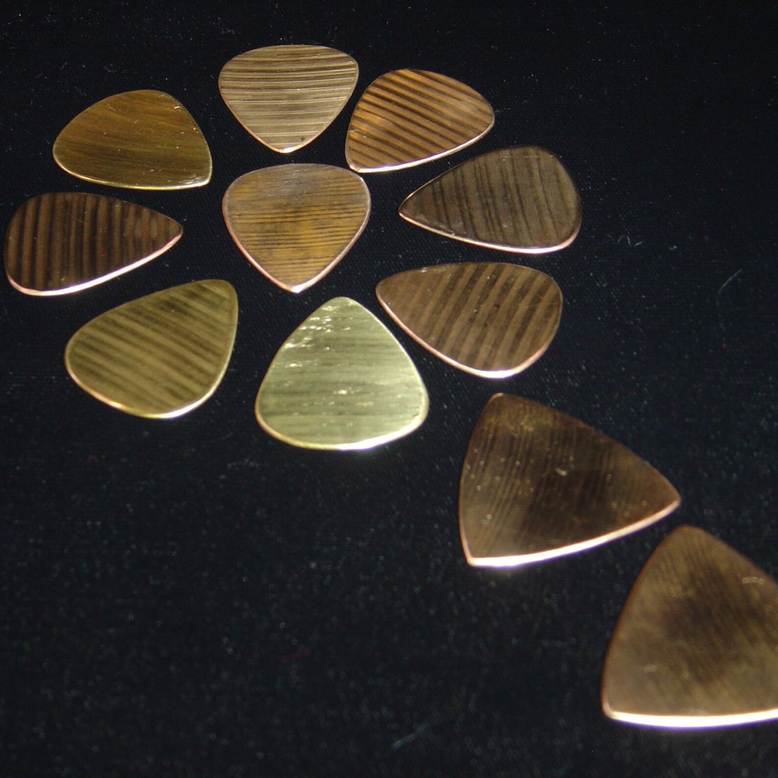 Handmade Bronze Guitar Picks triangle arrondi Plectrum épais 3 Etsy