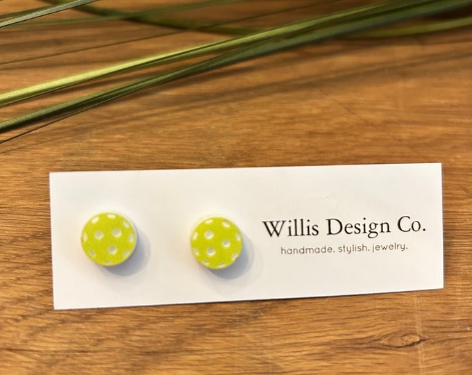 Acrylic pickleball stud earrings, sport earrings