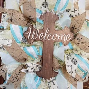 Welcome wreath, Cross wreath, Religious wreath