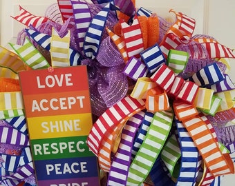 Pride wreath, Rainbow wreath