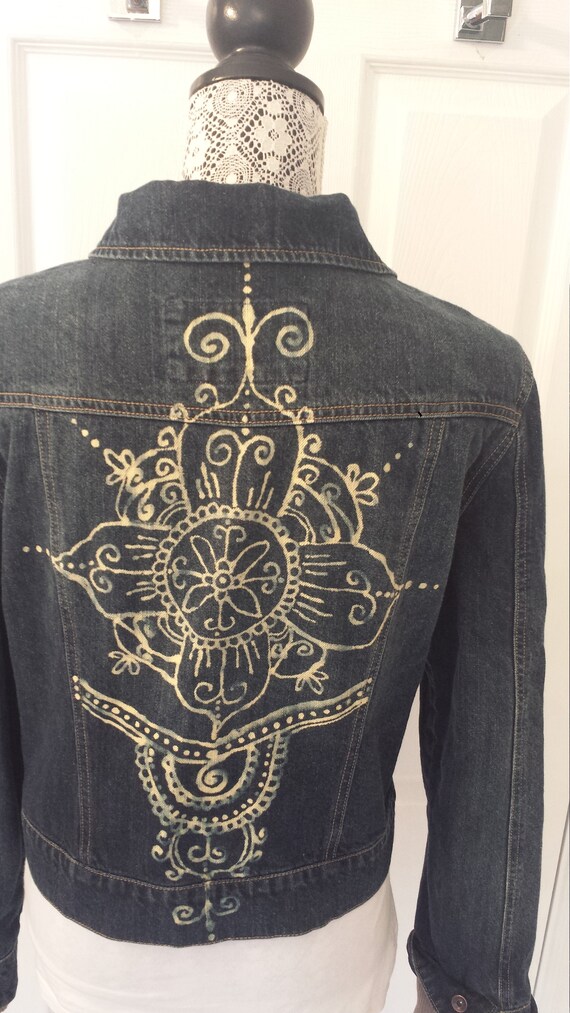 jean jacket with design on back