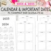 FRANKLIN COVEY Compact Inserts Printable, Daily Grid Set B Inserts ...