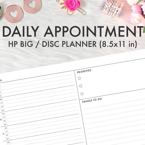 BIG HAPPY PLANNER Printable Insert Happy Planner Appointment | Etsy