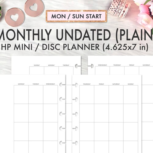 MINI Happy Planner Inserts Happy Planner Mini Printable Etsy