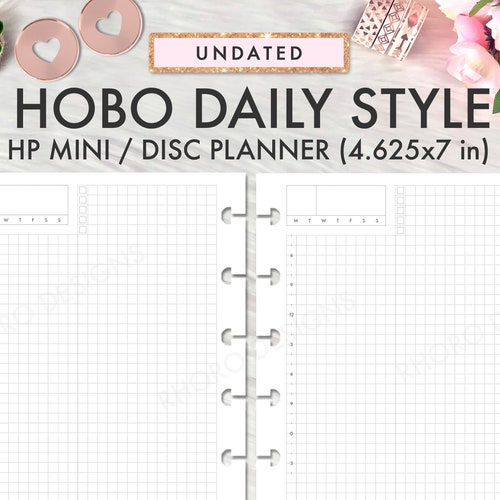 Digital Mini Happy Planner Size Undated Daily Grid Style Etsy