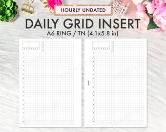 A6 Inserts, A6 Planner Inserts, Hobonichi Daily Planner A6 Inserts, A6 Daily Planner Insert, A6 Planner Inserts Printable, A6 Planner Refill