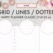 Mini Happy Planner Inserts, Happy Planner Mini Printable Inserts, Grid ...