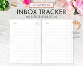 A5 Planner Inserts, A5 Inserts Printable, A5 Planner Printable, A5 Inbox Tracker, Inbox System Printable, A5 Planner Filofax Refill PDF