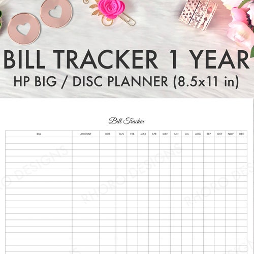 Happy Planner Big Big Happy Planner Inserts Printable Bill - Etsy
