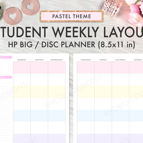 Happy Planner Student Inserts Printable Happy Planner Big - Etsy