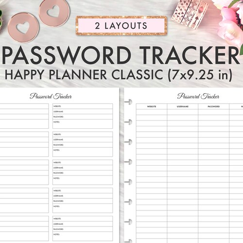 Password Tracker Log Password Organizer Password Keeper Password List ...