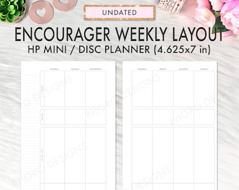 MINI Inserciones de HAPPY PLANNER, Inserciones de Happy Planner imprimibles, Diseño de estímulo, Animador semanal, Mini recarga imprimible de Happy Planner