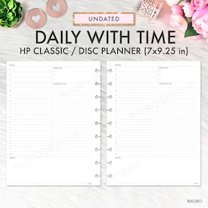 Encartes clássicos do Happy Planner, encartes do Happy Planner para impressão, páginas diárias do Happy Planner, encarte diário do Happy Planner, Happy Planner clássico