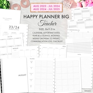 Happy Planner, Office, 223 2024 Teacher Box Kit Big Teacher Planner  Accessories Nwt