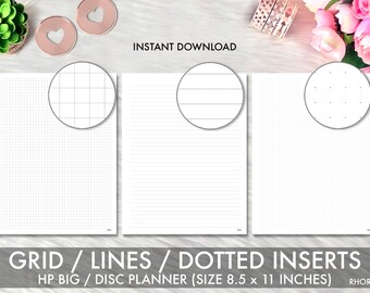 20 Sheets of Graph Paper and Note Paper The Happy Planner Scrapbooking Supplies Classic Size 40 Sheets of Pre-Punched Paper me /& my BIG ideas Note Filler Paper Doodle Take Notes