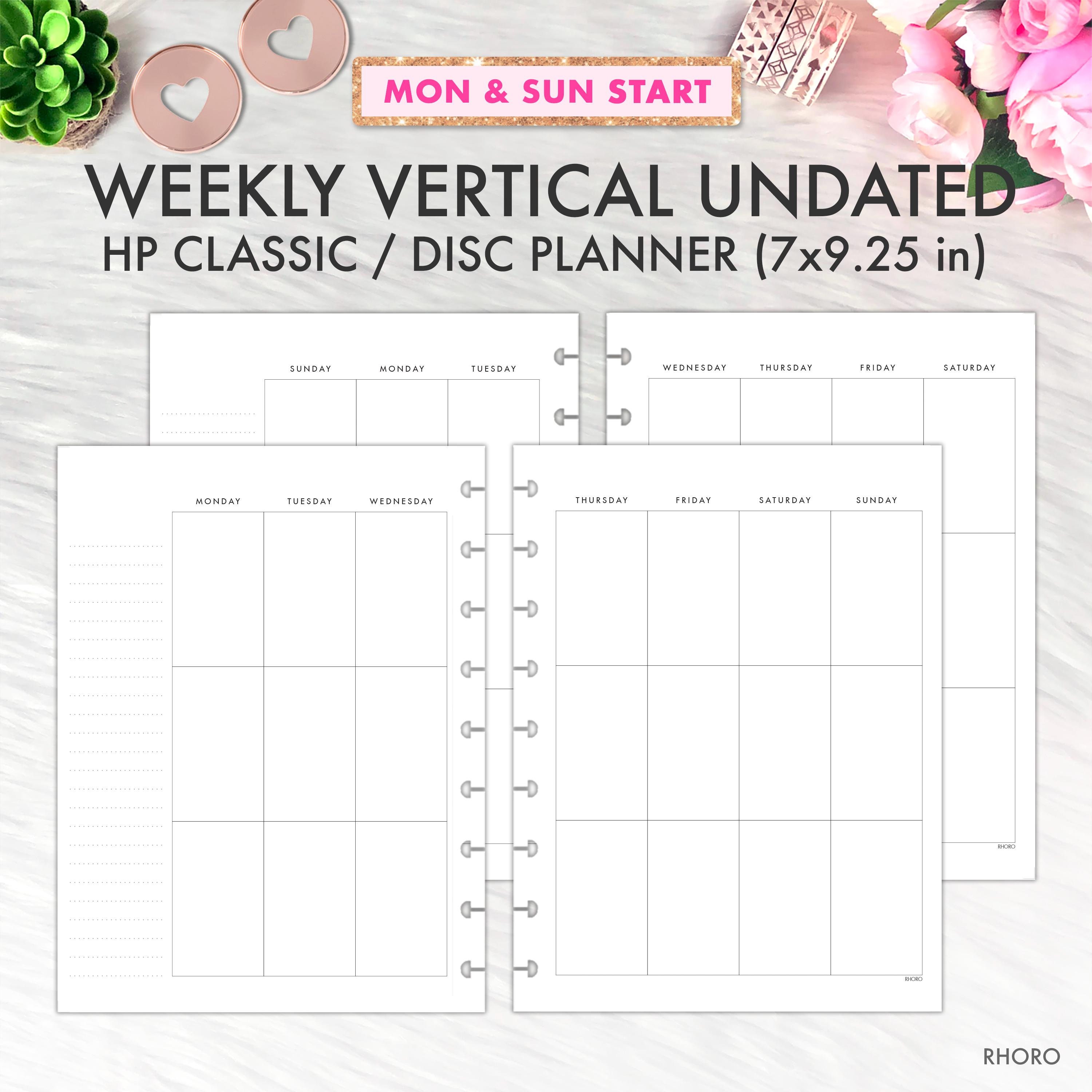 Classic Happy Planner Inserts, Happy Planner Inserts Printable, Weekly ...