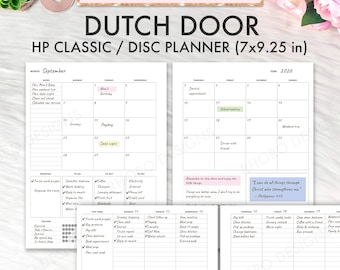 Klassieke Happy Planner-inzetvellen, week- en maandoverzicht Happy Planner-inzetvellen met Nederlandse deur, printbare Happy Planner-inzetvellen zonder datum