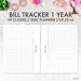 Happy Planner Bill Tracker Printable Insert, Financial Planner for ...
