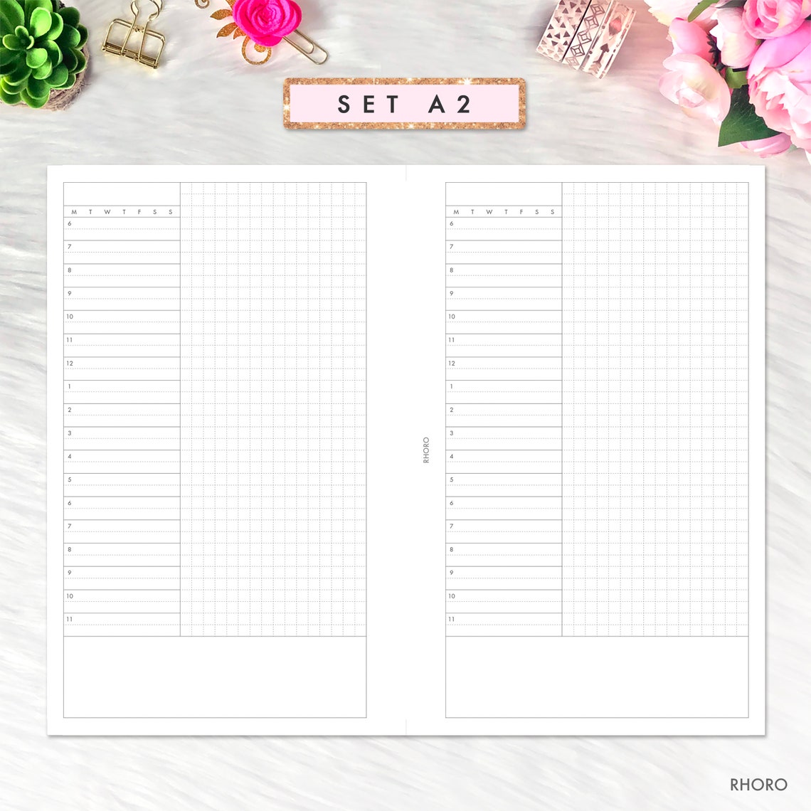 FRANKLIN COVEY Compact Inserts Printable Daily Grid Set A Etsy