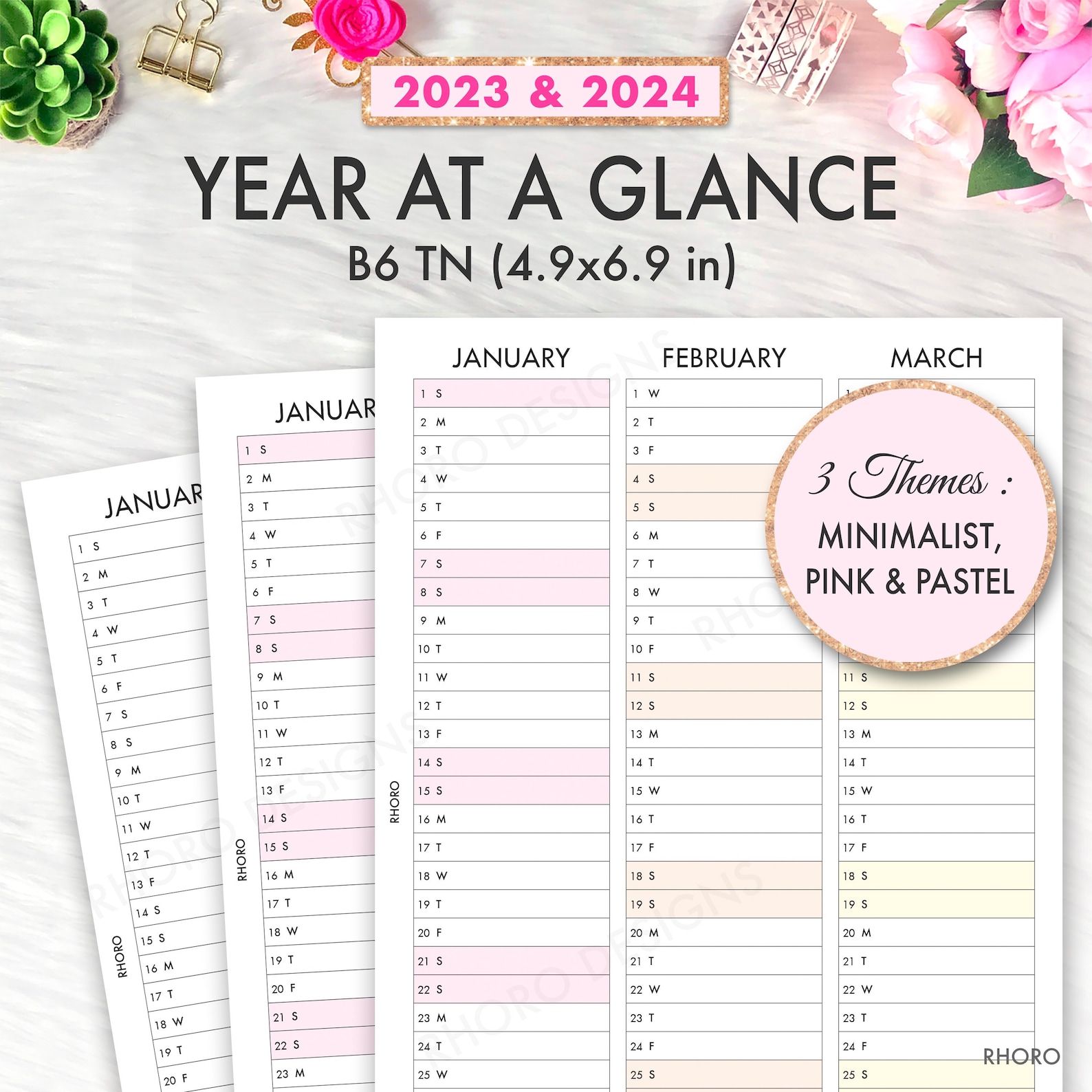 B6 Planner Inserts Printable B6 Inserts B6 Printable B6 Etsy