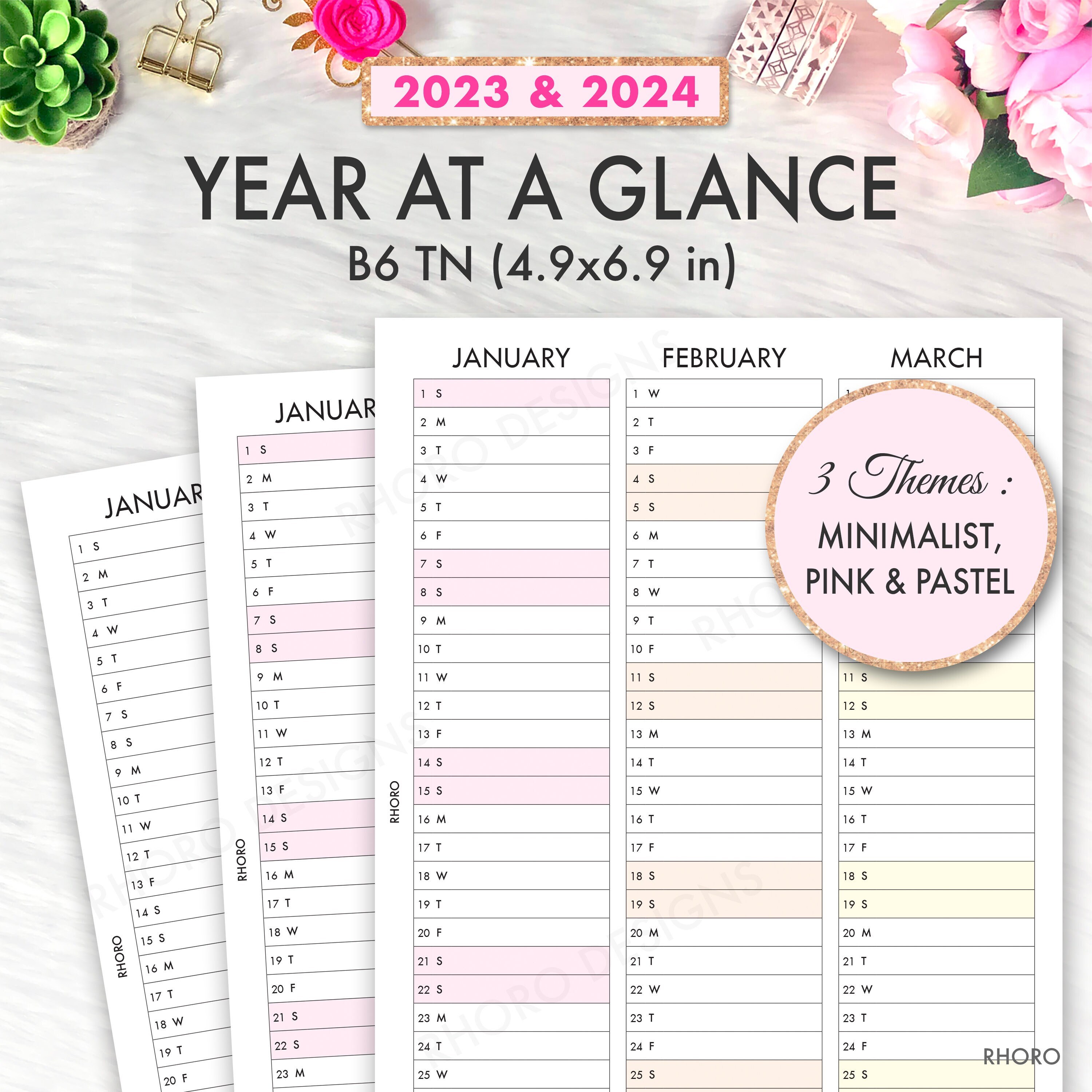 B6 Planner Inserts Printable B6 Inserts B6 Printable B6 Etsy