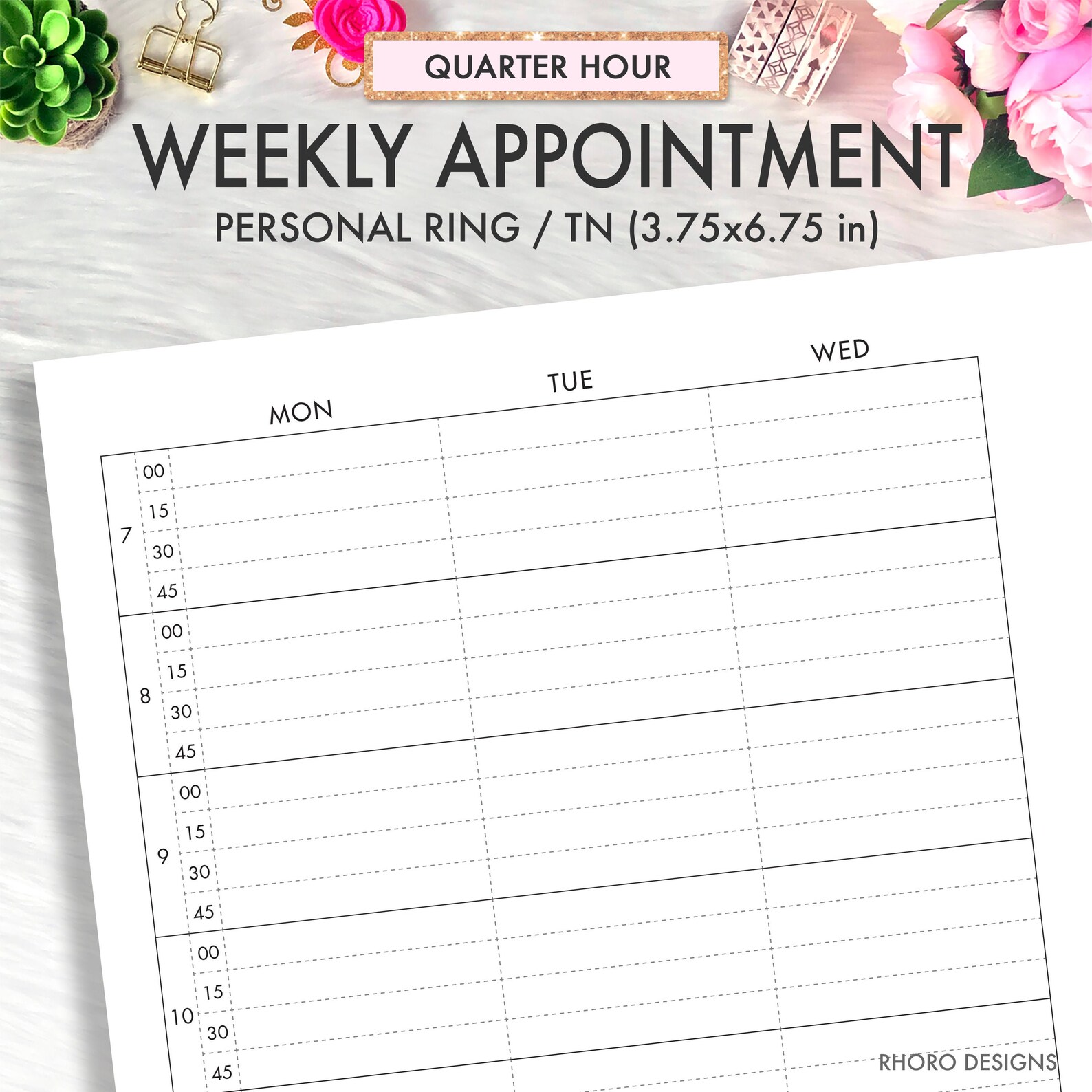 Personal Planner Printable Inserts Weekly Appointment - Etsy