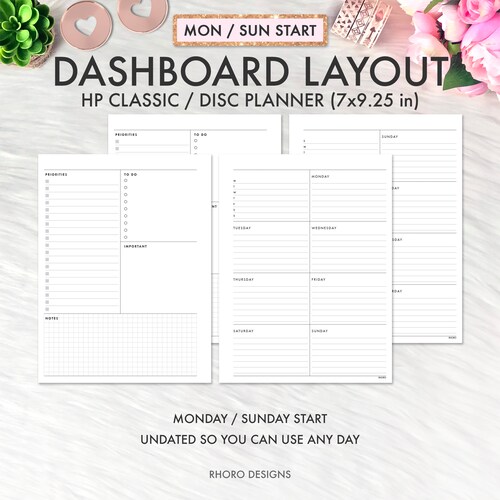 Dashboard Layout MINI HAPPY PLANNER Printable Insert Happy Etsy Canada