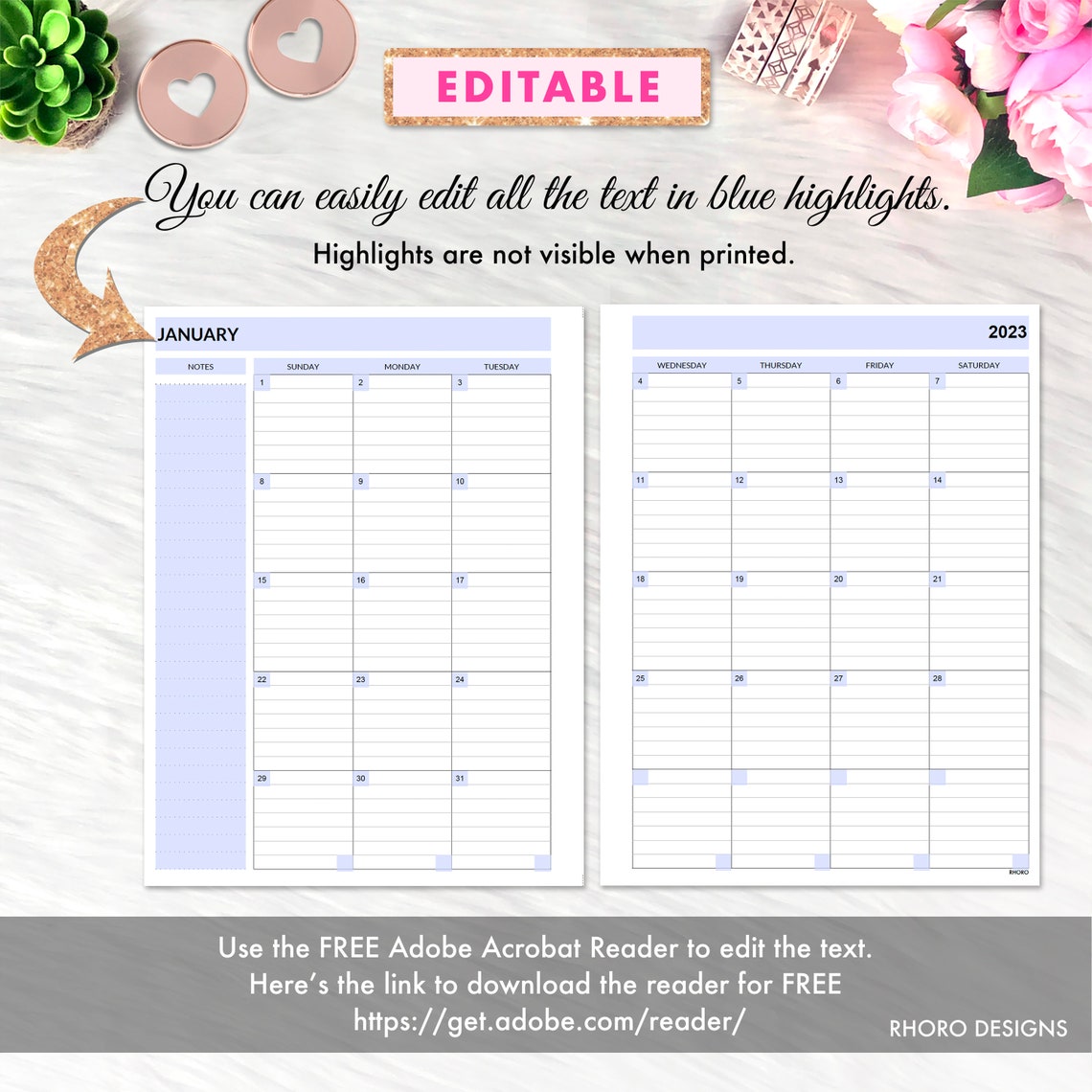 Happy Planner Classic Happy Planner Printable Inserts - Etsy