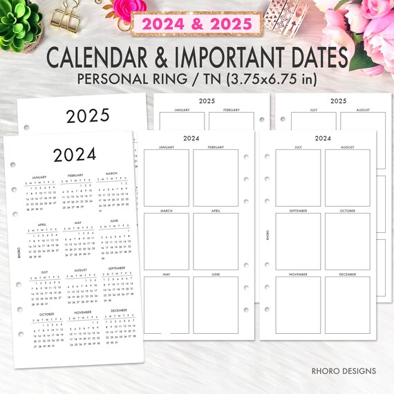 Printable 2024 2025 3 Ring Calendar Dusty Glynnis