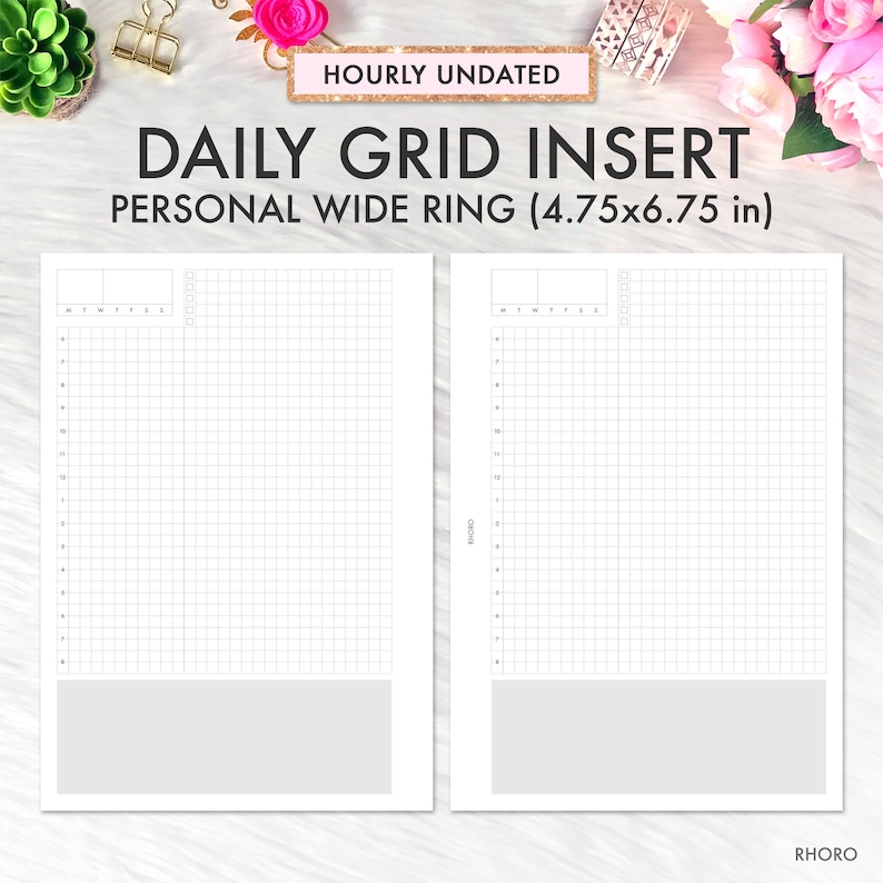 Personal Wide Inserts Personal Wide Planner Printable Etsy