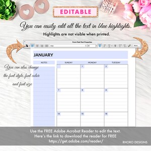 Happy Planner Classic, Happy Planner Printable Inserts, EDITABLE ...