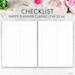 CLASSIC Happy Planner CHECKLIST Printable Inserts, to Do Classic Happy ...
