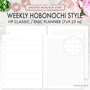 CLASSIC HAPPY PLANNER Printable Insert, Hobonichi Weeks Grid Style ...