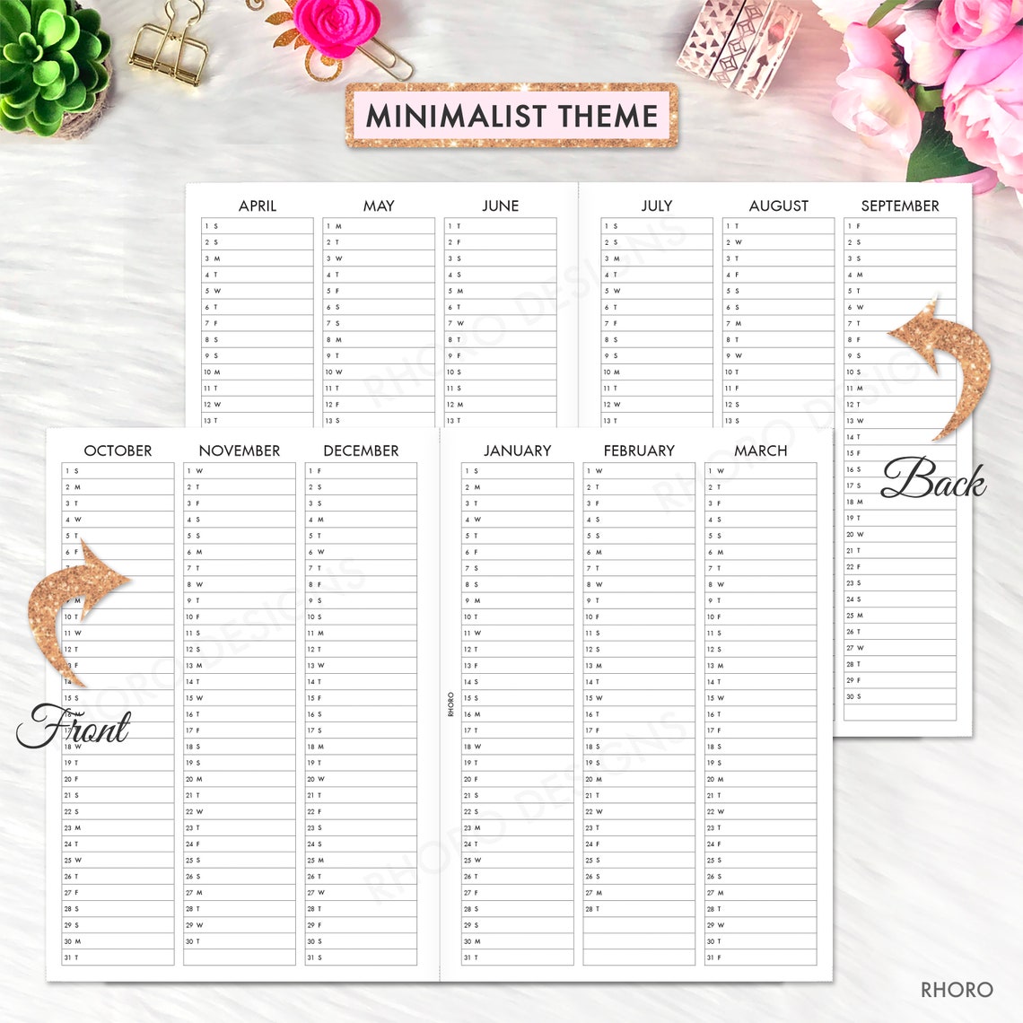 B6 Planner Inserts Printable B6 Inserts B6 Printable B6 Etsy