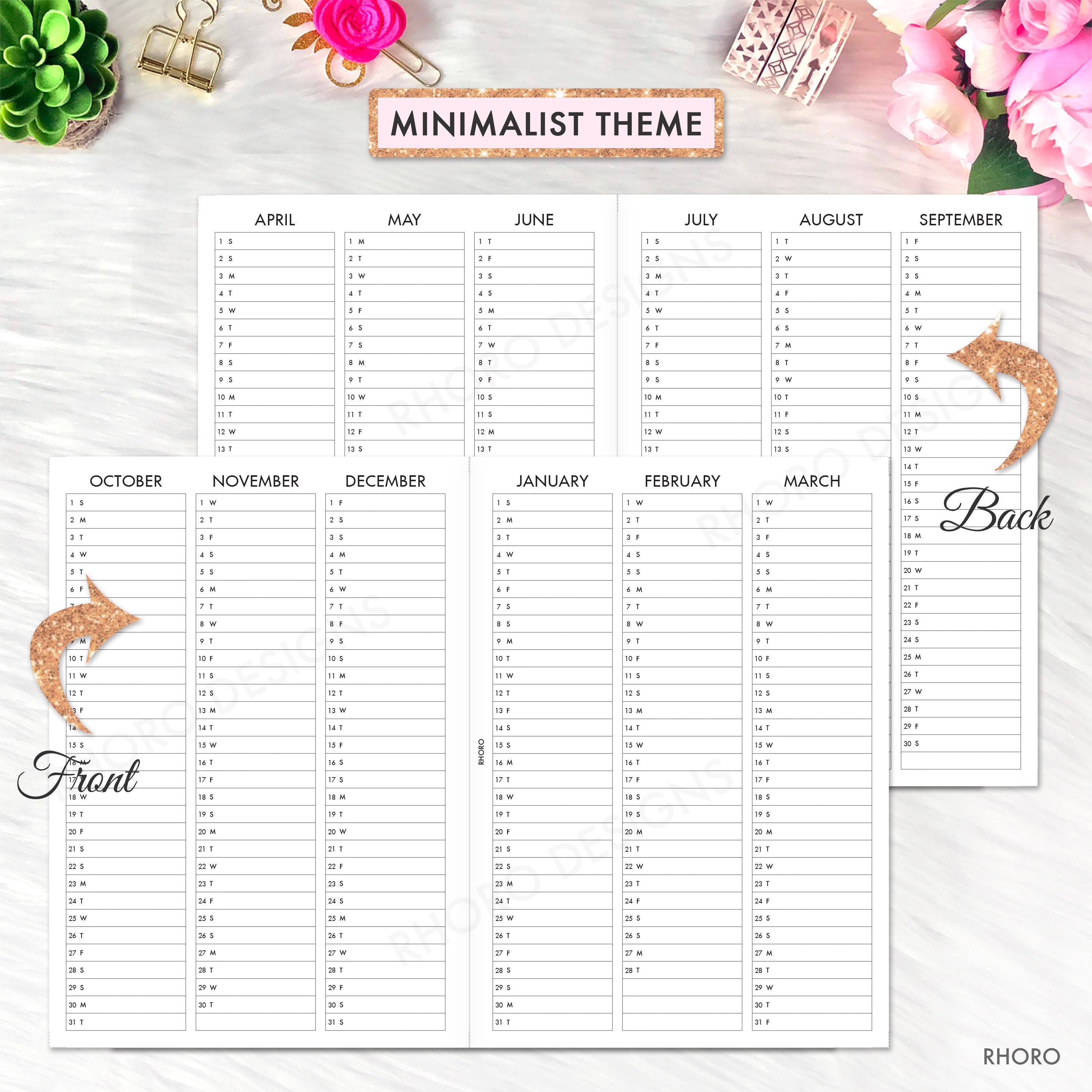 B6 Planner Inserts Printable B6 Inserts B6 Printable B6 - Etsy