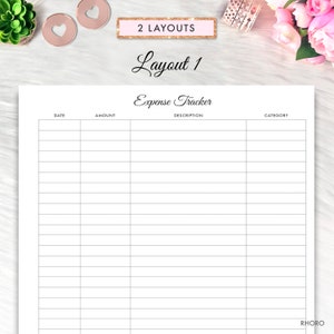 Happy Planner Classic Expense Tracker Printable Insert Expenses Happy Planner Classic Expense Tracker Printable Insert Expenses