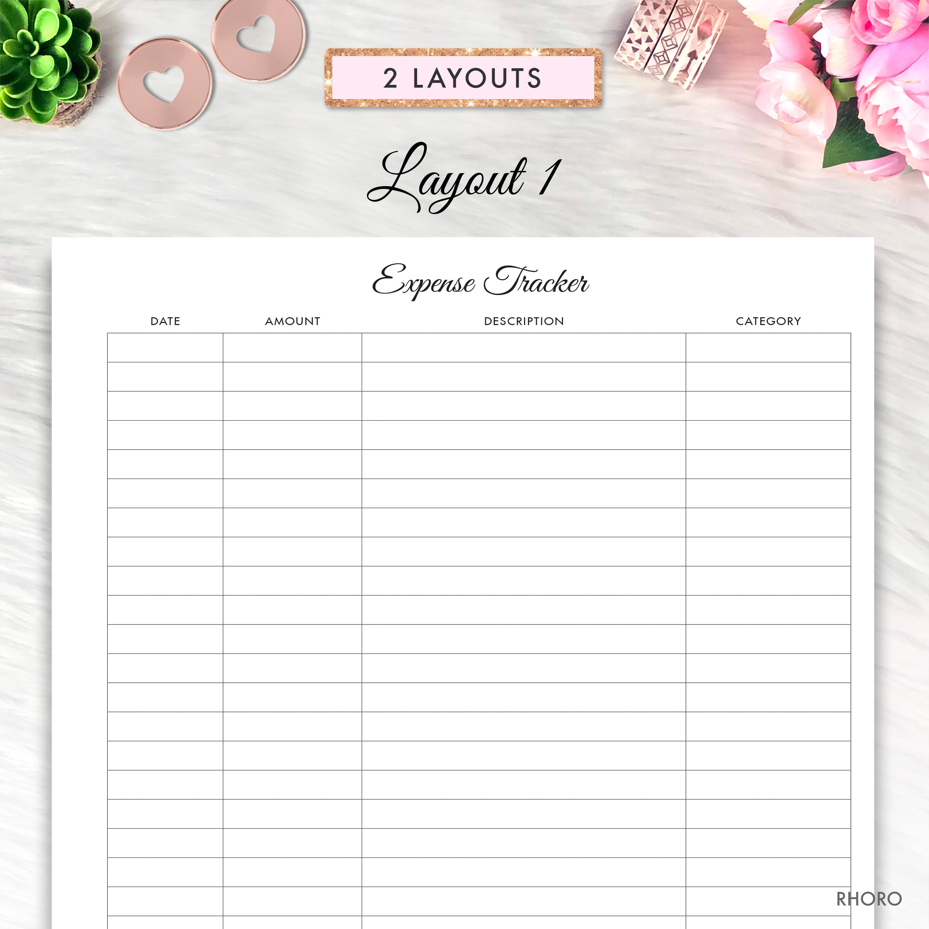 Happy Planner Classic EXPENSE TRACKER Printable Insert | Etsy