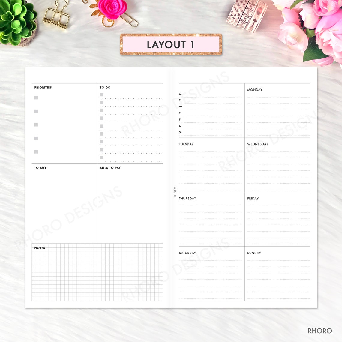 B6 Slim Printable Inserts B6 Slim Inserts B6 Slim Printable - Etsy