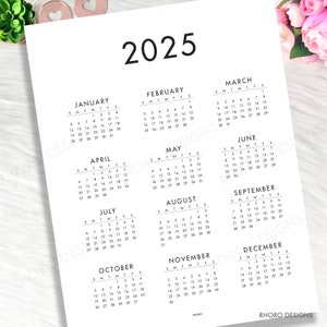 Happy Planner Big Calendar Printable Insert, 2025 2026 Calendar Happy ...