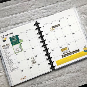 BIG HAPPY PLANNER Printable Insert, Monthly Undated, Happy Planner Big ...