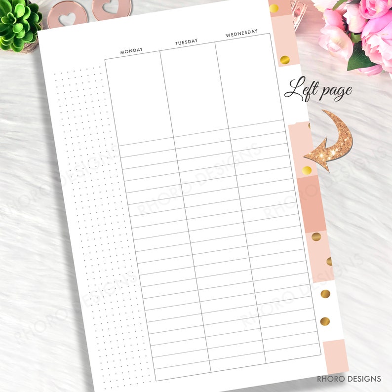 Happy Planner Mini Printable, Weekly Vertical Lined Layout, Undated ...