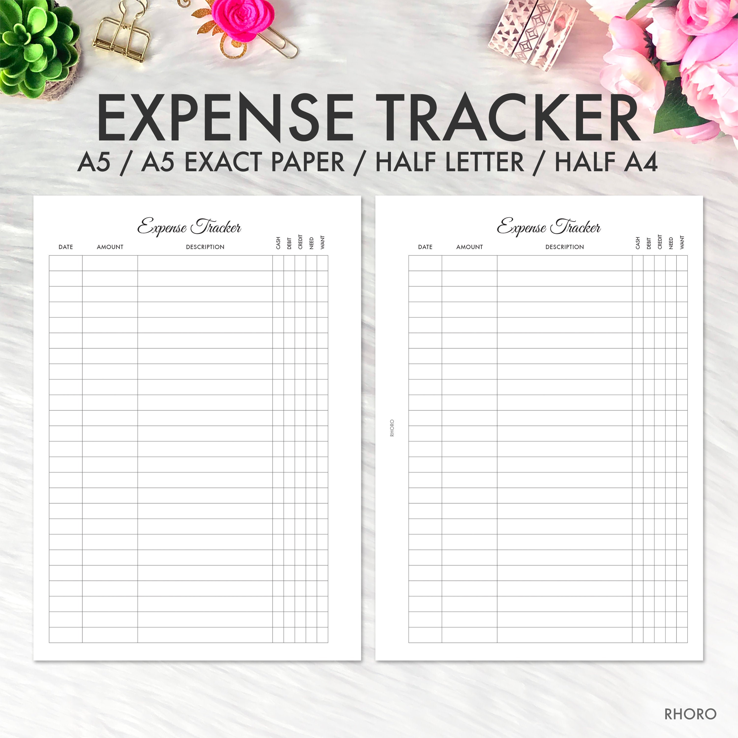 Minimalist Half Letter Planner Inserts
