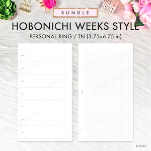 Personal Planner Inserts Printable, Hobonichi Style Bundle, Personal ...