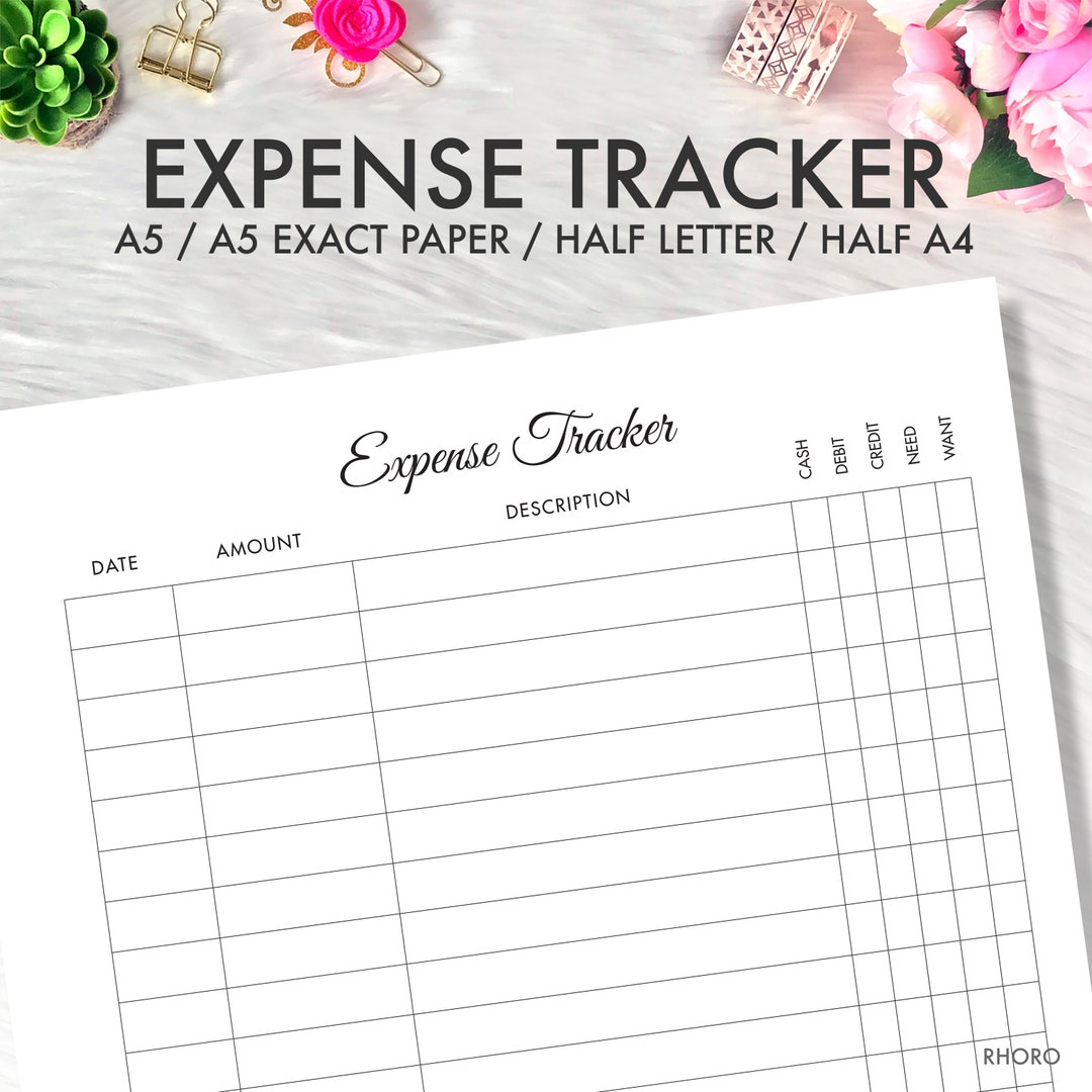 A5 Planner Inserts / Half Letter Planner Inserts Printable Expense ...