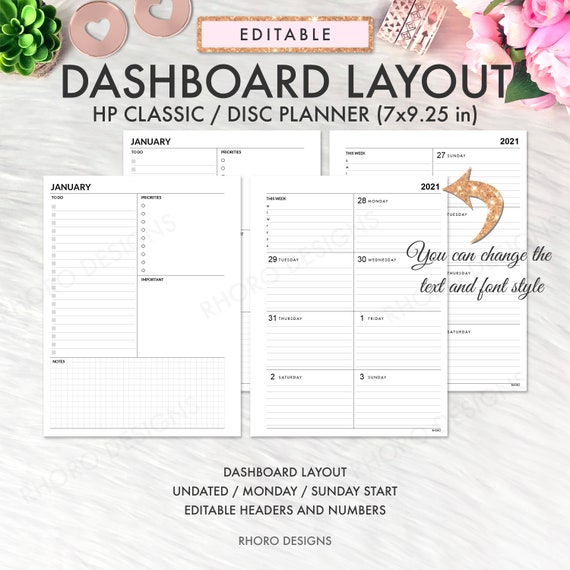 happy planner dashboard 2023