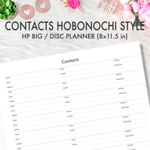 BIG HAPPY PLANNER Printable Insert, Hobonichi Weeks Grid Style Bundle ...