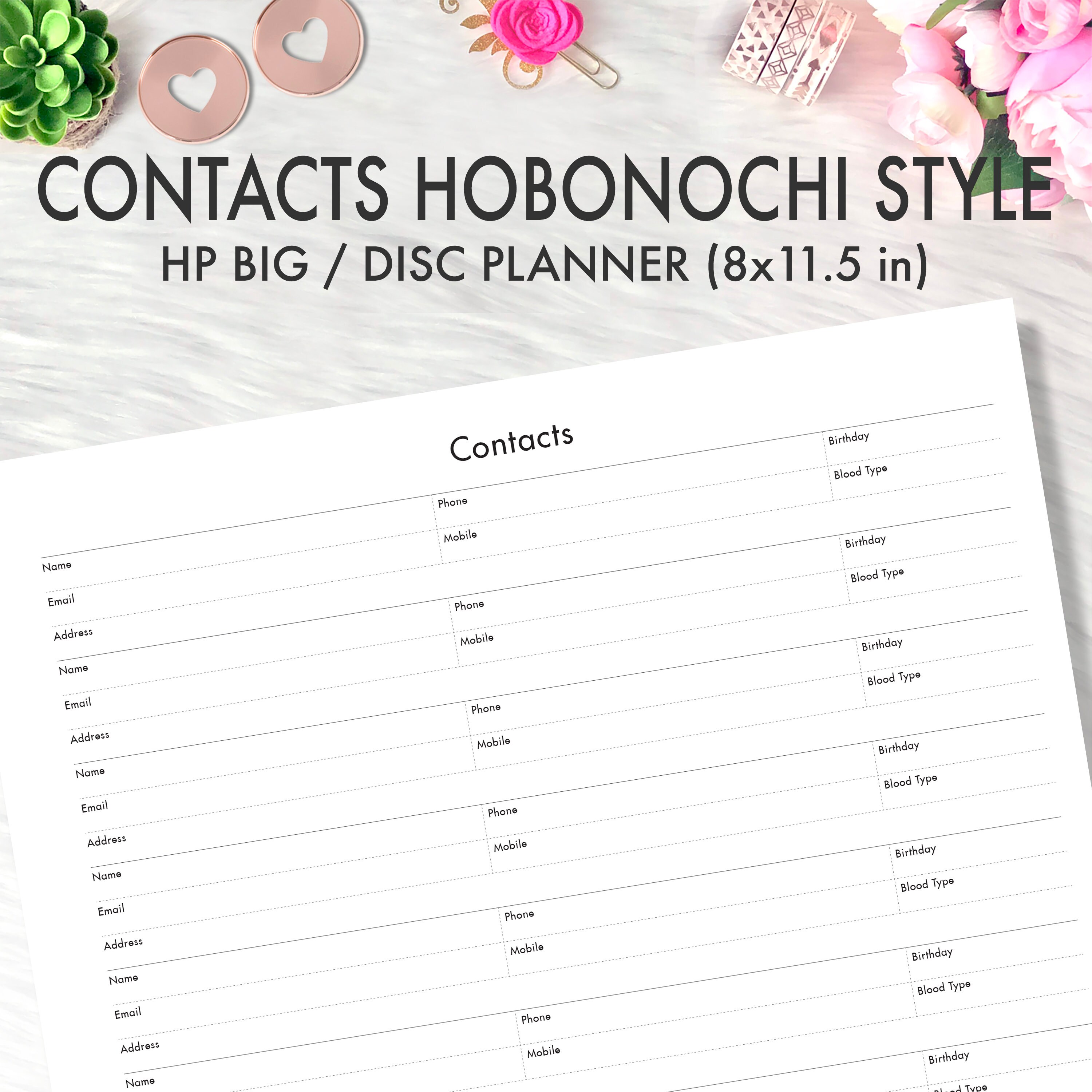 BIG HAPPY PLANNER Printable Insert, Hobonichi Weeks Grid Style Bundle ...